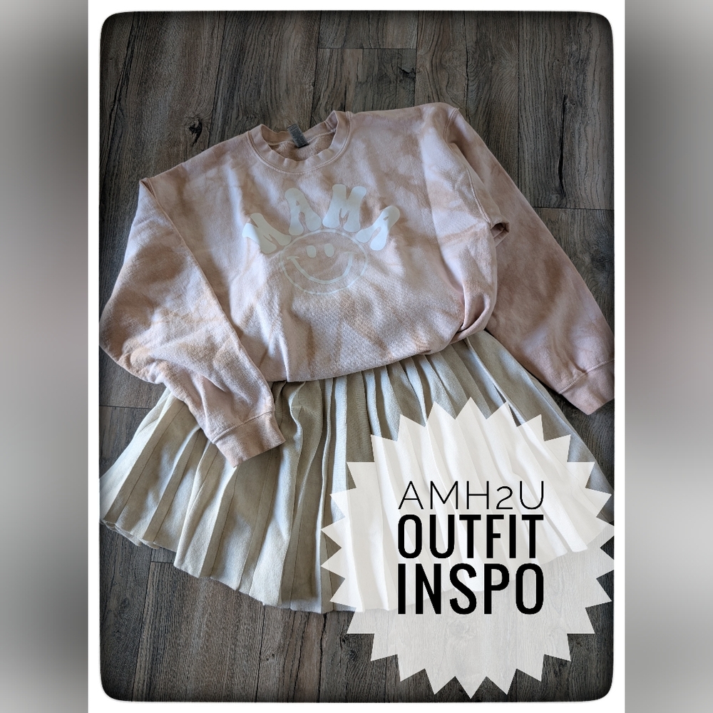 AERIE Pleated Mini Skirt Sweater Material Beige with White Striped Waist XXL NWT - Picture 7 of 16